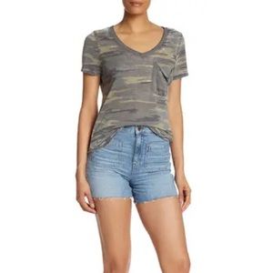MADEWELL- High Rise Patch Pocket Denim Shorts